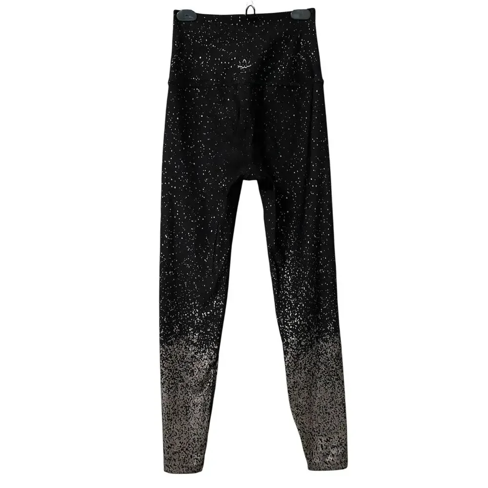 Beyond Yoga Alloy Ombre High Waisted Legging Small Iridescent Sparkle Celeb JLo